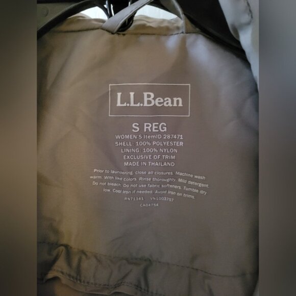 NWT L.L. Bean Women's H2OFF Rain Jacket PrimaLoft-Lined Ashpalt Gray Size Small - Picture 4 of 14